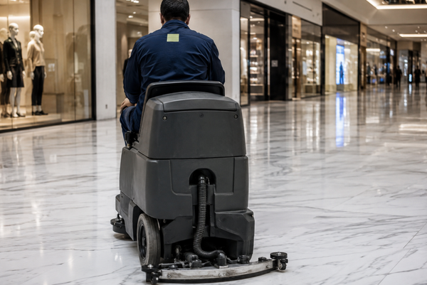 Nettoyage de sols par brossage mécanisé